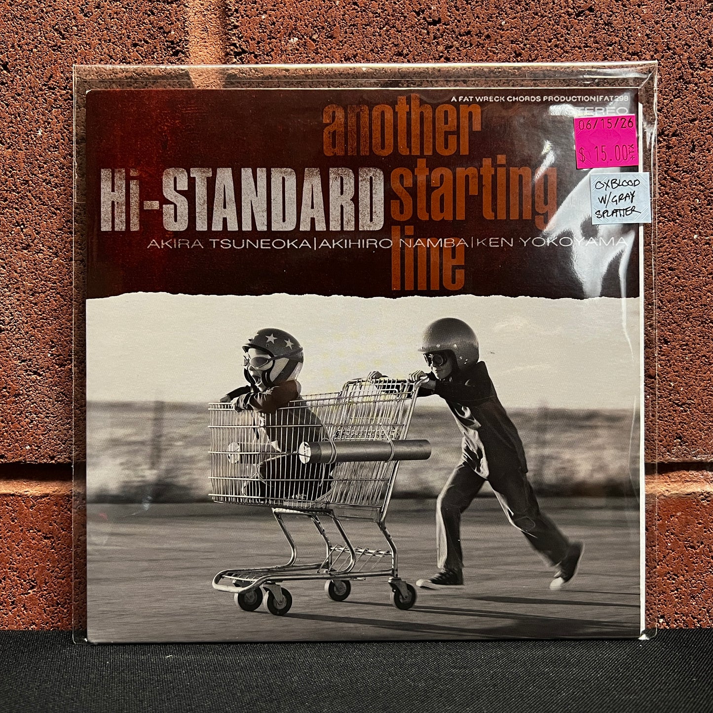 Used Vinyl: Hi-Standard "Another Starting Line" 7" (Oxblood w/Gray Splatter Vinyl)