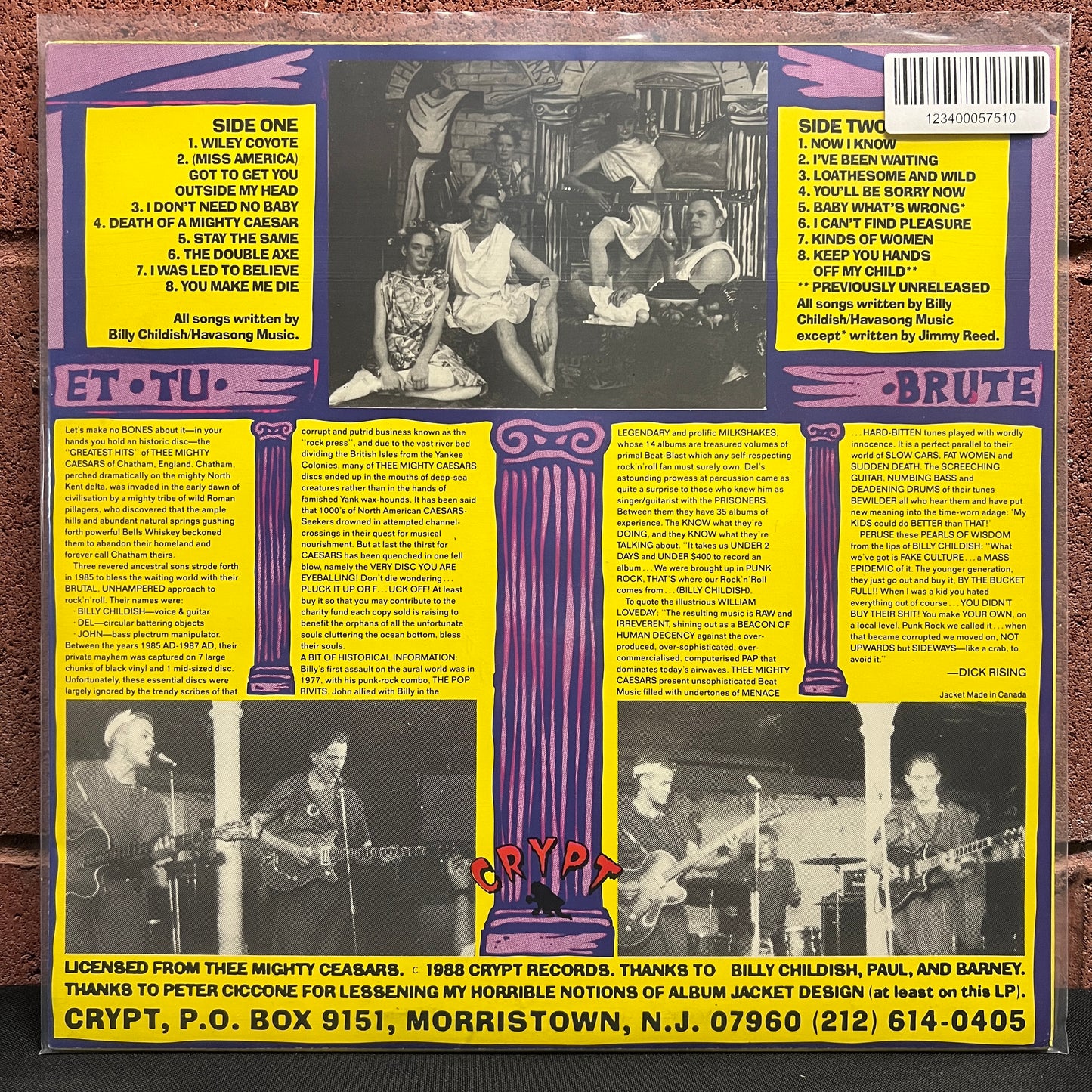 Used Vinyl: Thee Mighty Caesars "Thusly...English Punk Rock Explosion!!" LP (1988 Press)