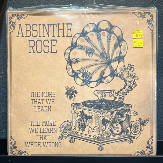 USED VINYL: Absinthe Rose "The More That We Learn The More We Learn That We're Wrong" LP (Sea Green Vinyl)