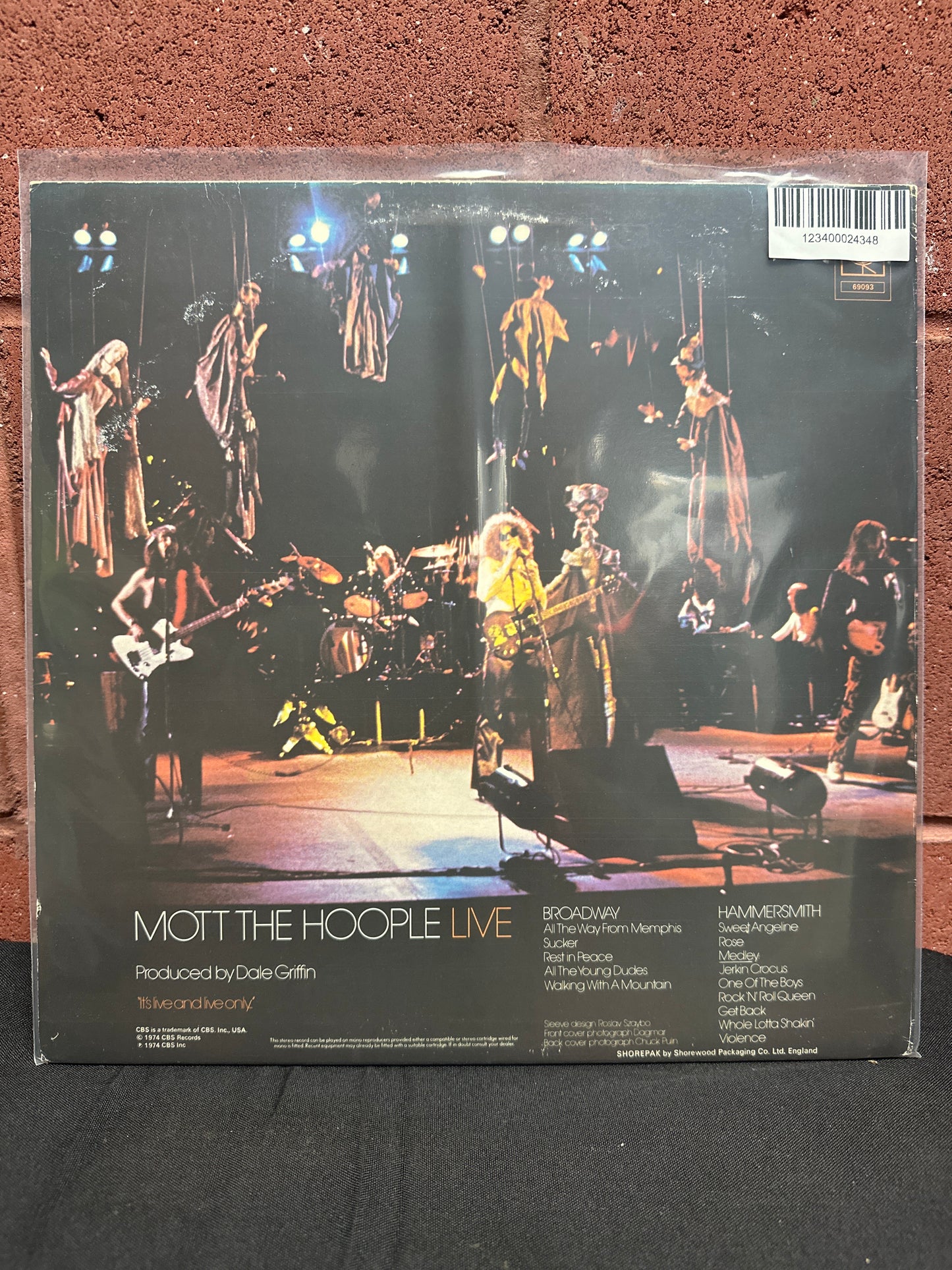 Used Vinyl:  Mott The Hoople ”Mott The Hoople Live” LP