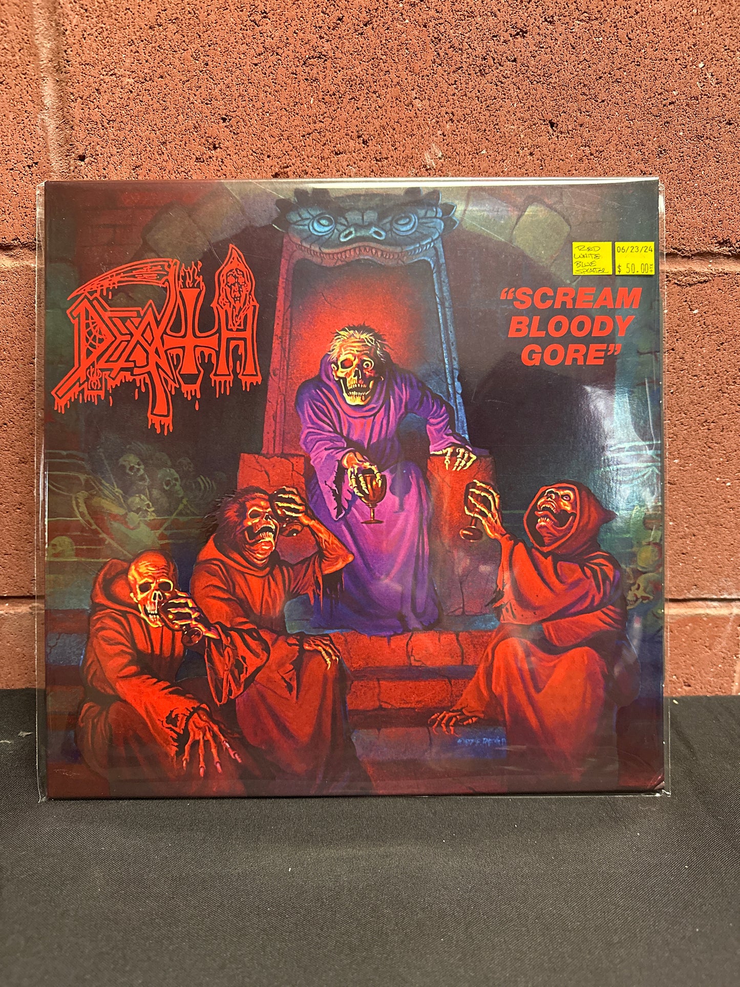 Used Vinyl:  Death "Scream Bloody Gore" LP (Red w/blue & bone white splatter)