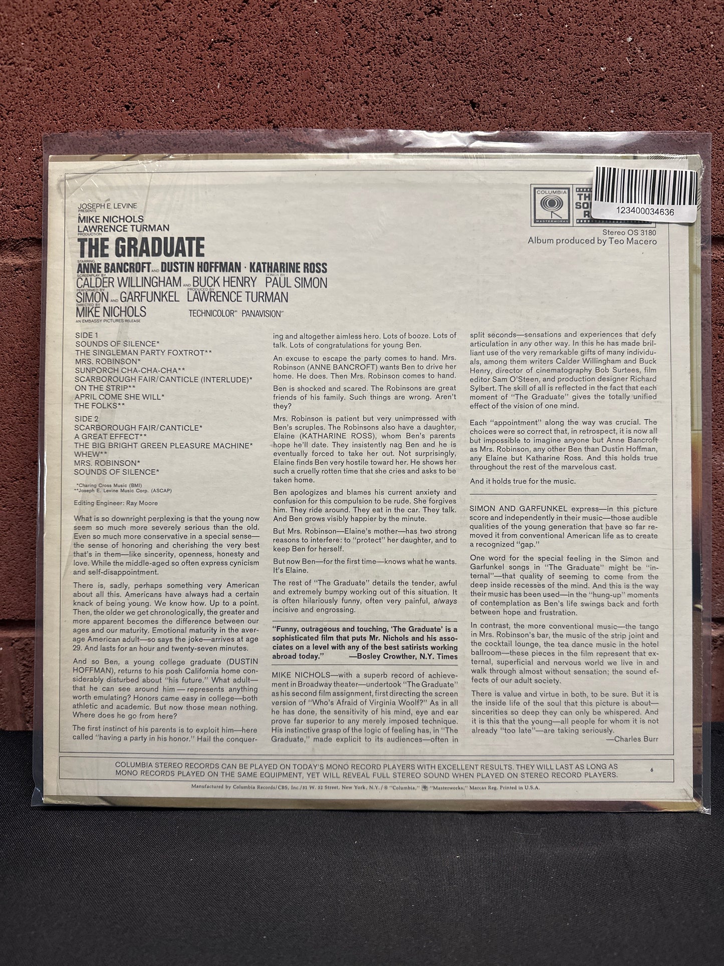 Used Vinyl:  Simon & Garfunkel, Dave Grusin ”The Graduate (Original Sound Track Recording)” LP