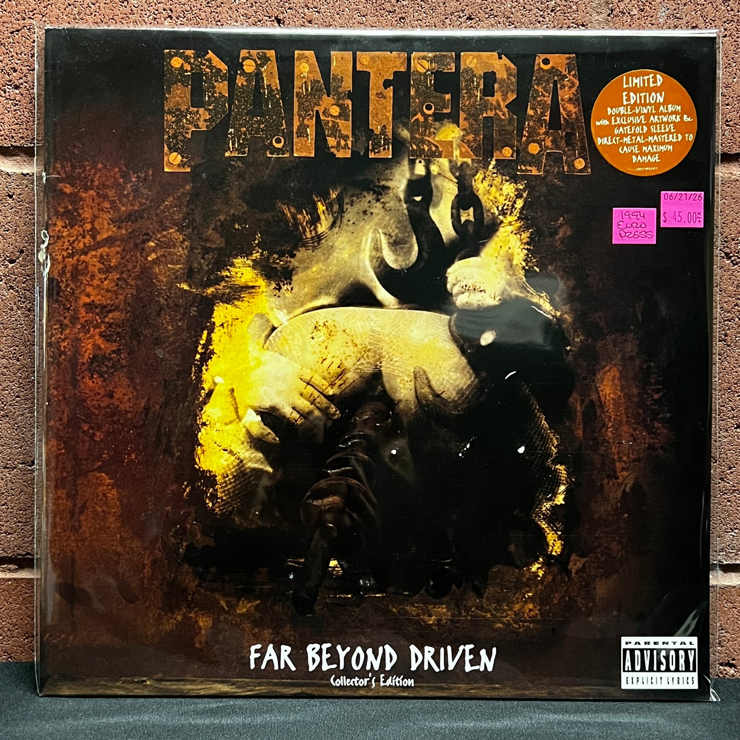 Used Vinyl: Pantera "Far Beyond Driven" 2xLP (1994 Euro Press)