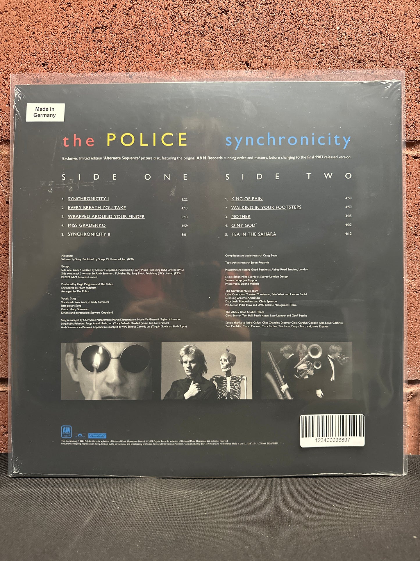 Used Vinyl:  The Police ”Synchronicity” LP (Picture Disc)