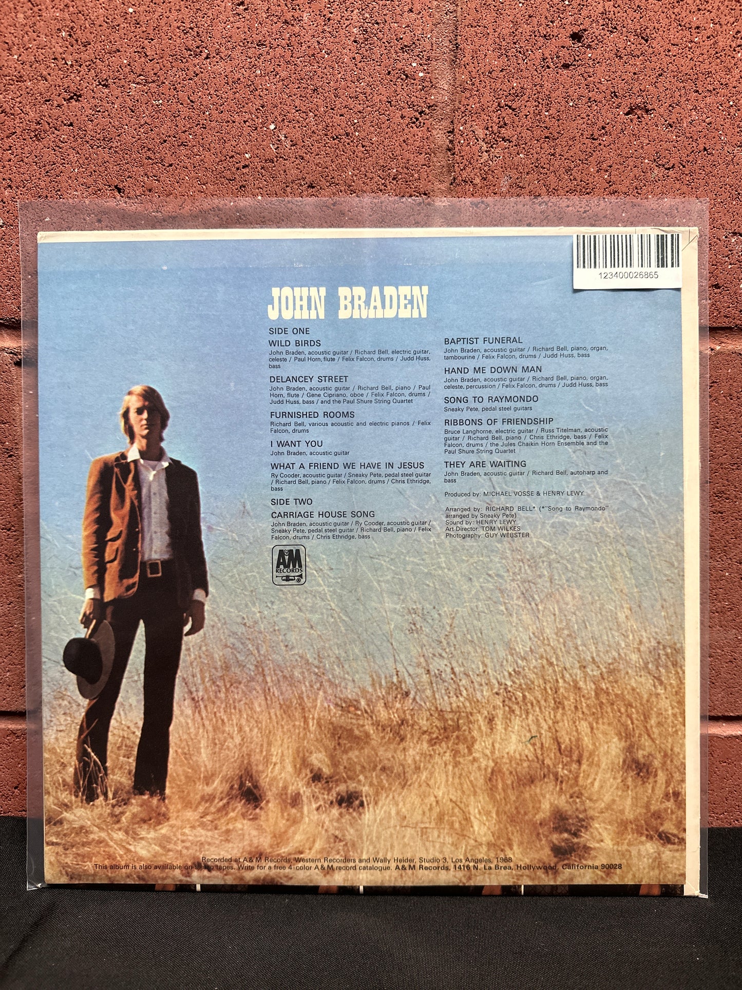 Used Vinyl:  John Braden ”John Braden” LP