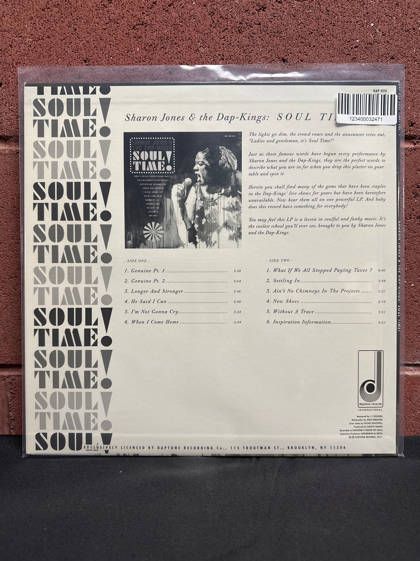 Used Vinyl:  Sharon Jones & The Dap-Kings ”Soul Time! (Soul Time Vol. 1)” LP