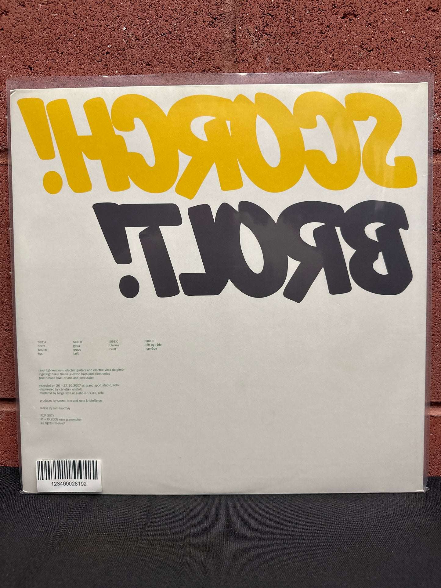 Used Vinyl:  Scorch Trio ”Brolt” 2xLP