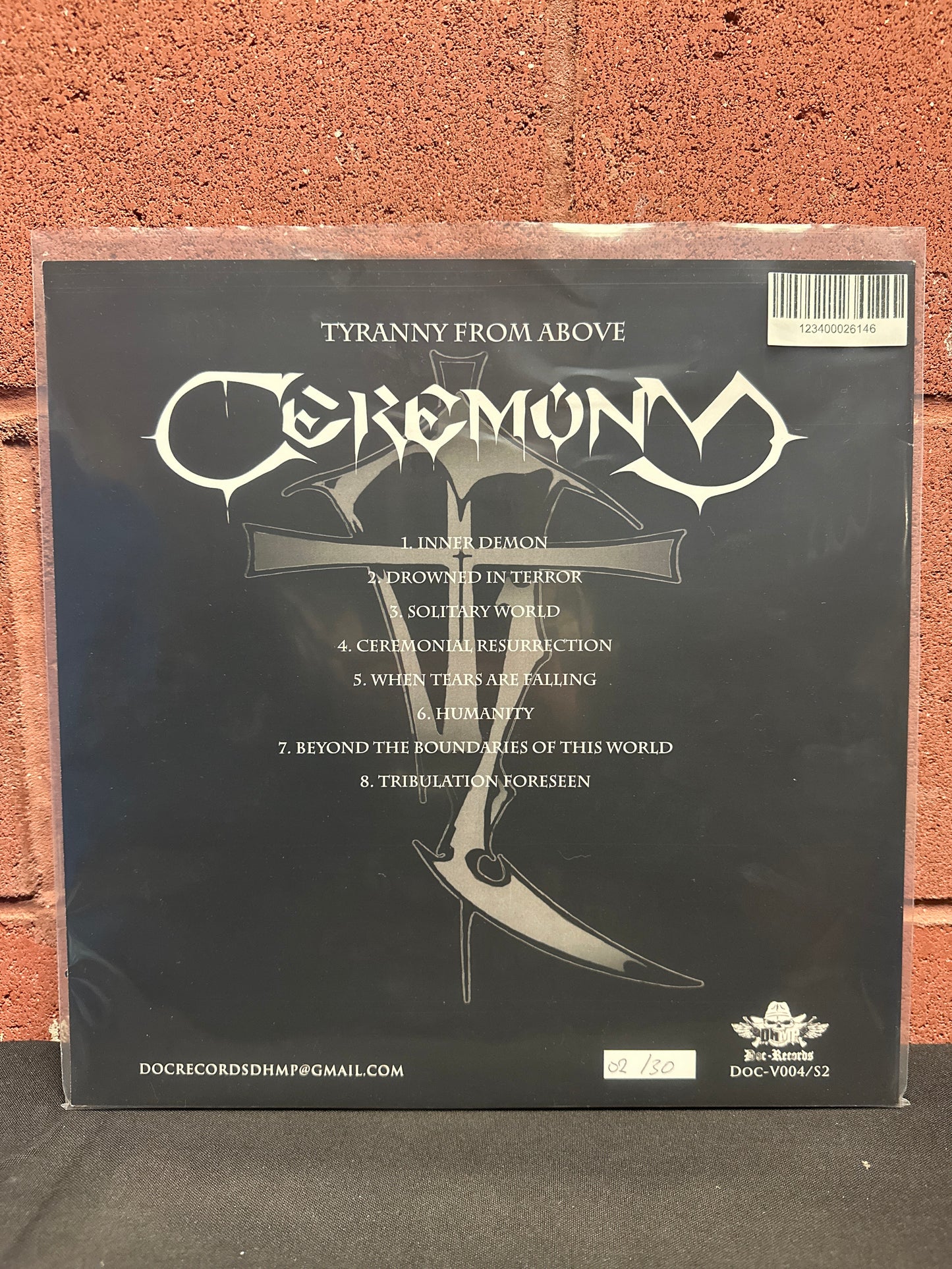 Used Vinyl:  Ceremony ”Tyranny From Above” LP (Pink vinyl)