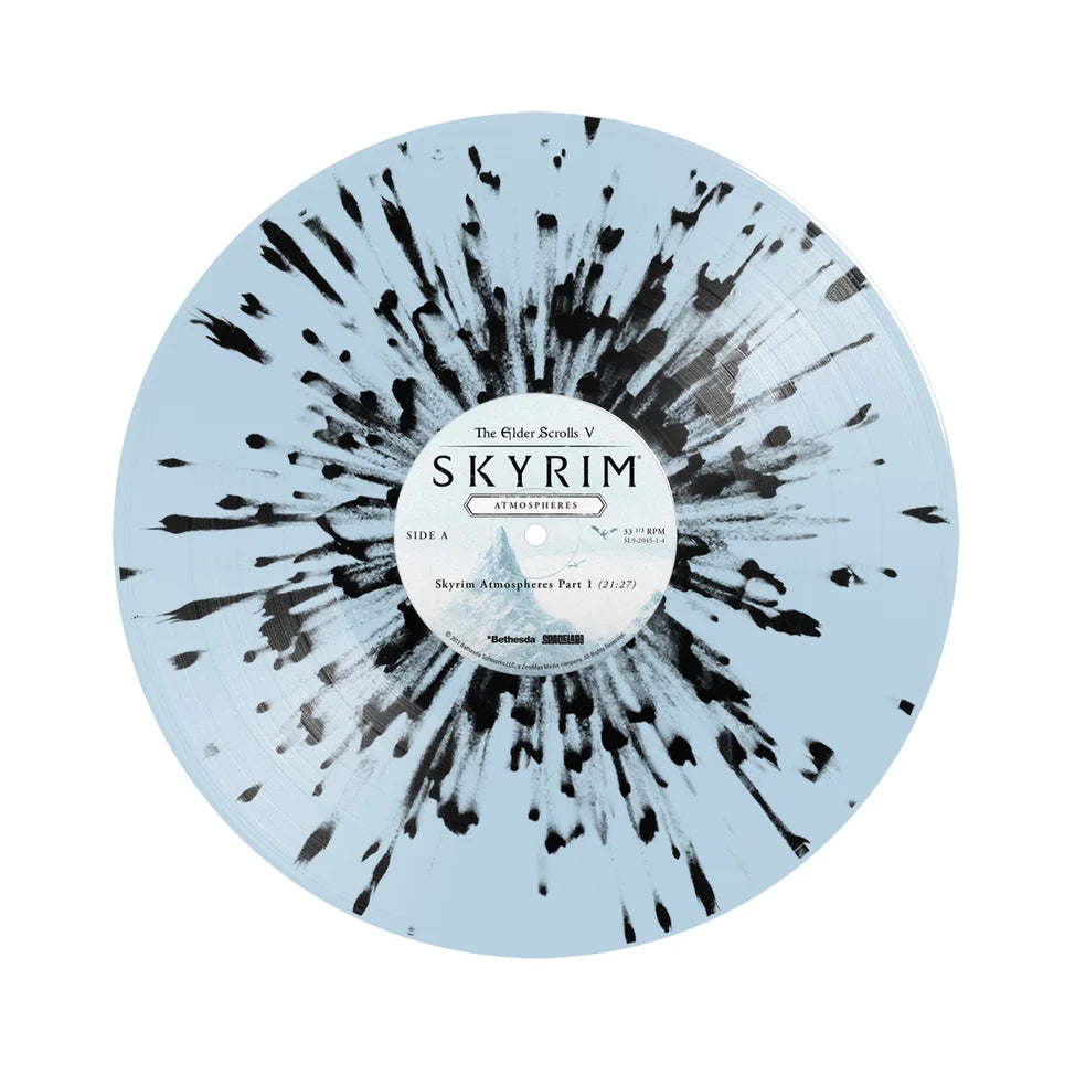 PRE-ORDER: Jeremy Soule "The Elder Scrolls V: Skyrim – Atmospheres" 2xLP (Black & Clear Splatter Vinyl)