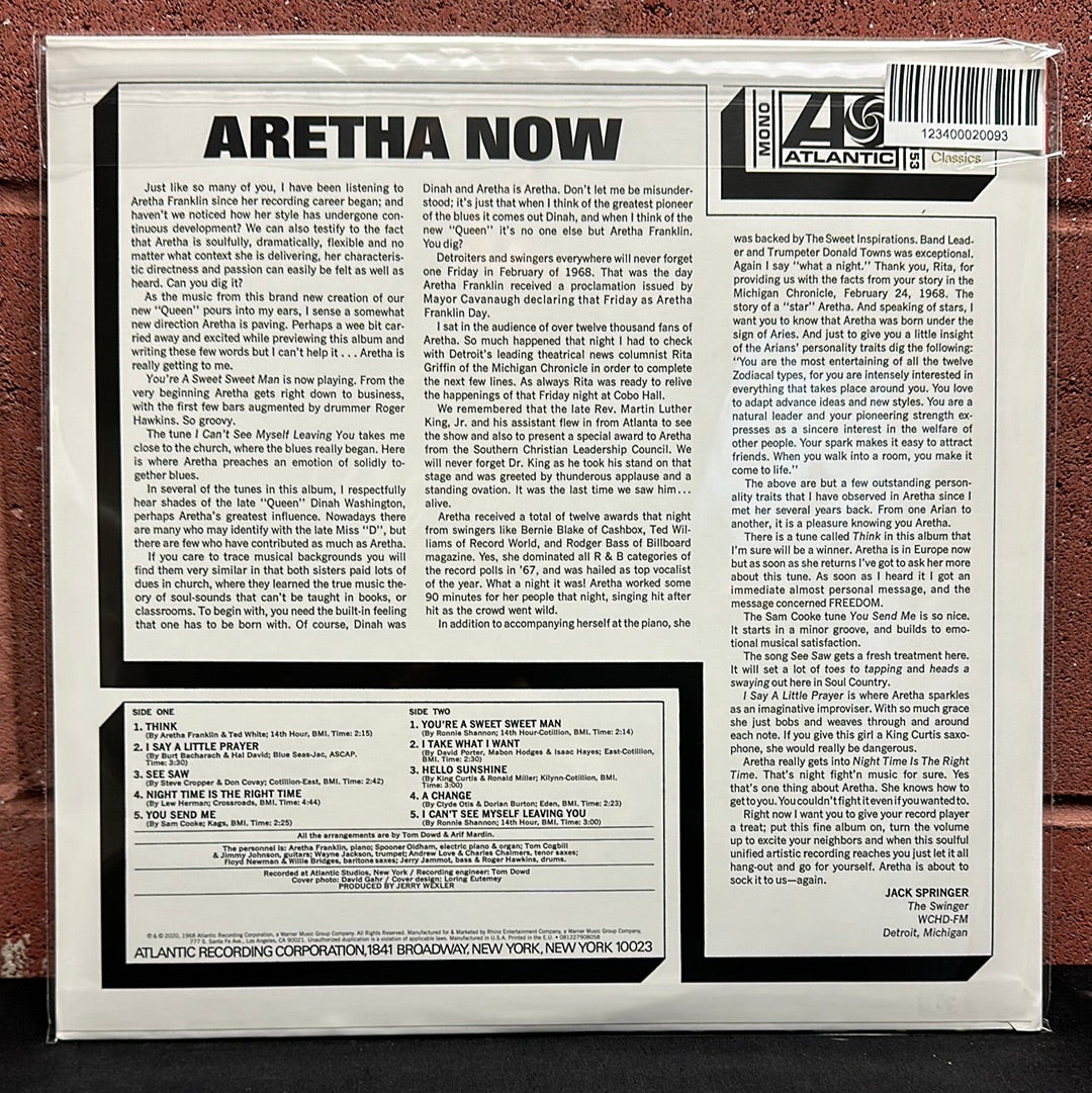 Used Vinyl:  Aretha Franklin ”Aretha Now” LP