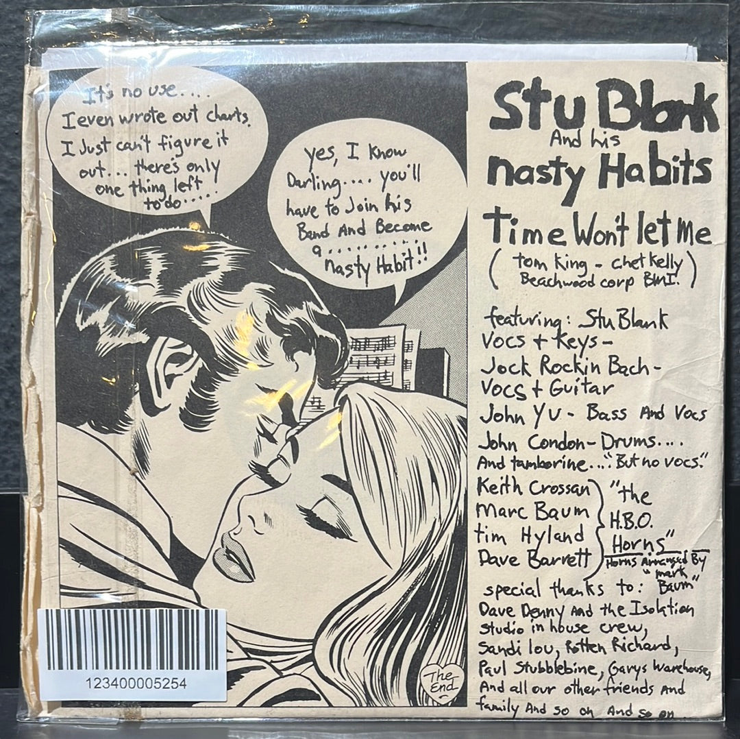 USED VINYL: Stu Blank And His Nasty Habits “Warner Bros. Blues / Time Won't Let Me” 7"