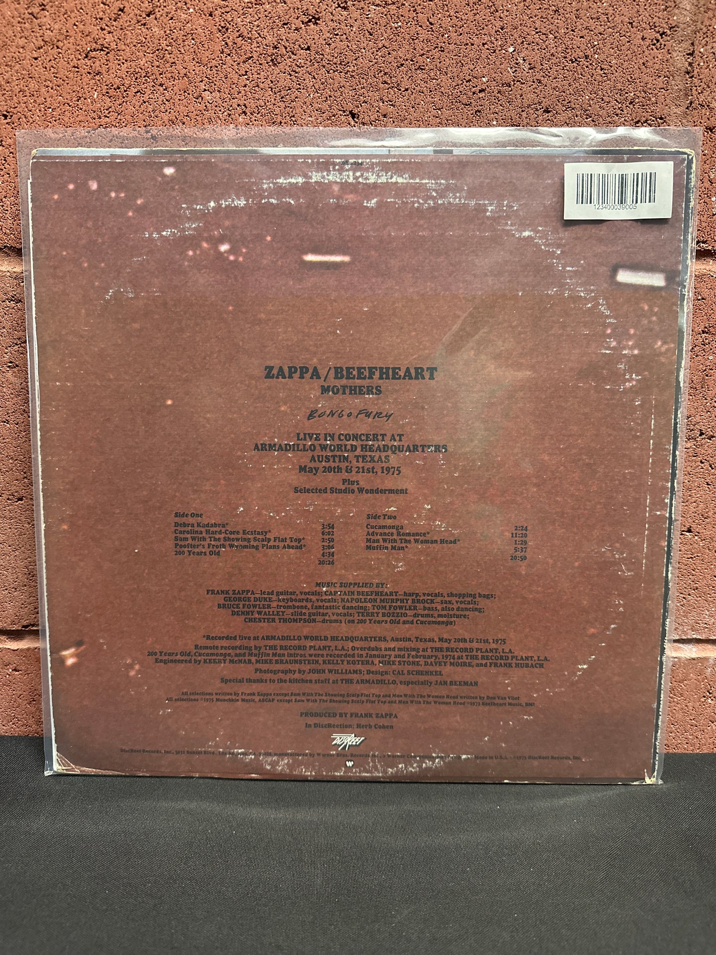 Used Vinyl: Zappa / Beefheart / Mothers "Bongo Fury" LP