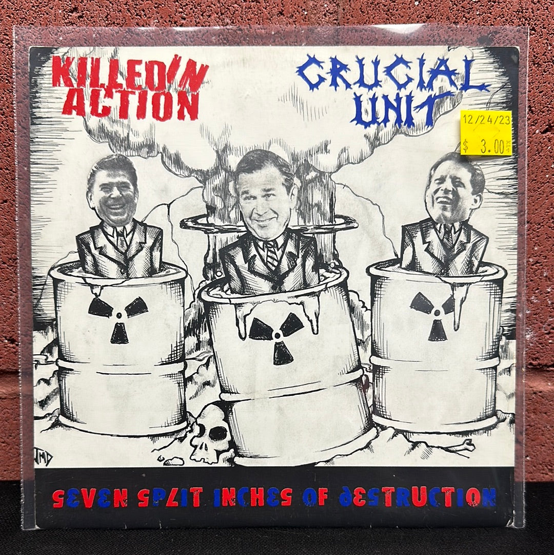 Used Vinyl:  Killed In Action / Crucial Unit ”Seven Split Inches Of Destruction” 7"