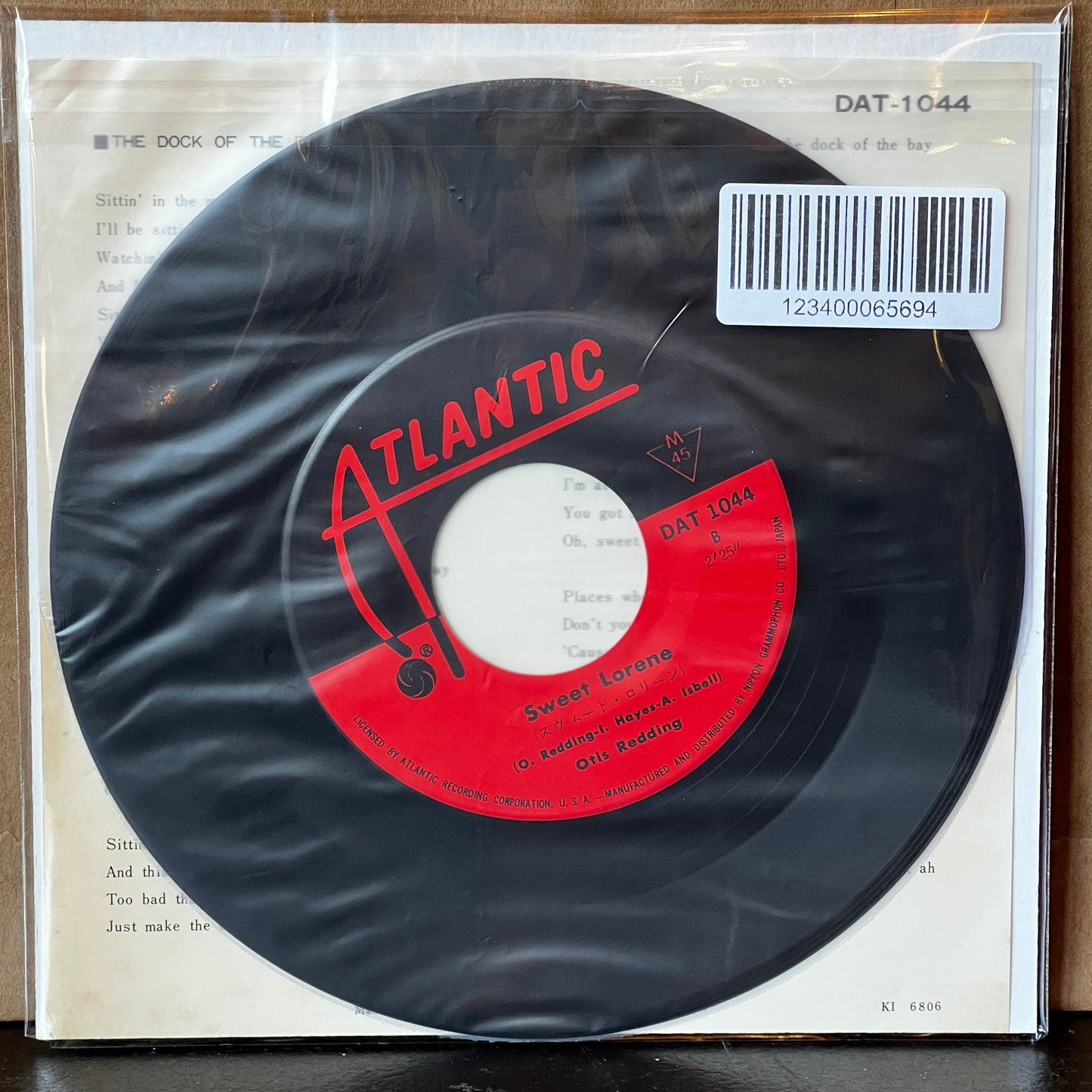 Used Vinyl: Otis Redding "The Dock Of The Bay / Sweet Lorene" 7" (1968 Japanese Issue)