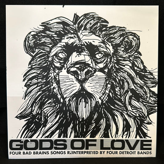 Used Vinyl:  Golden Torso / Hellmouth / Old Gods / Child Bite ”Gods Of Love: Four Bad Brains Songs Reinterpreted By Four Detroit Bands” 7" (Grey marble vinyl)