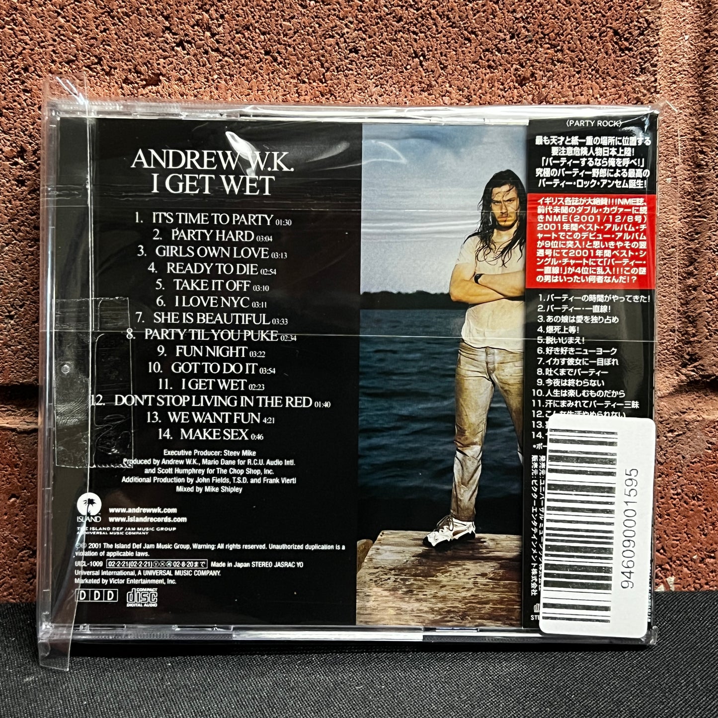 Used CD: Andrew W.K. "I Get Wet" CD (2002 Japanese Press w/ Bonus Tracks)
