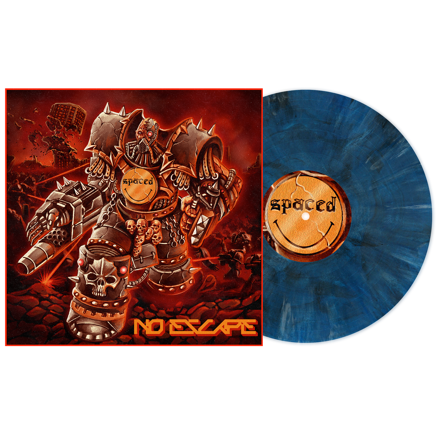 Spaced "No Escape" 12" EP (Royal Blue, Silver & Black Marble)