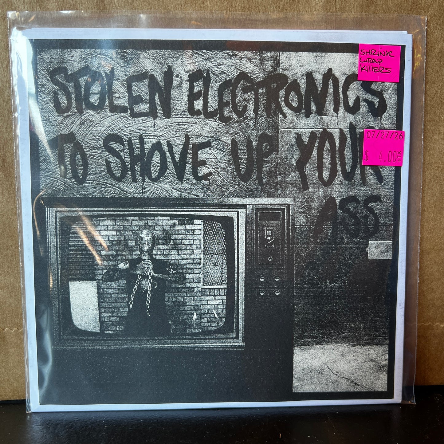 Used Vinyl: Shrinkwrap Killers "Stolen Electronics To Shove Up Your Ass" 7"