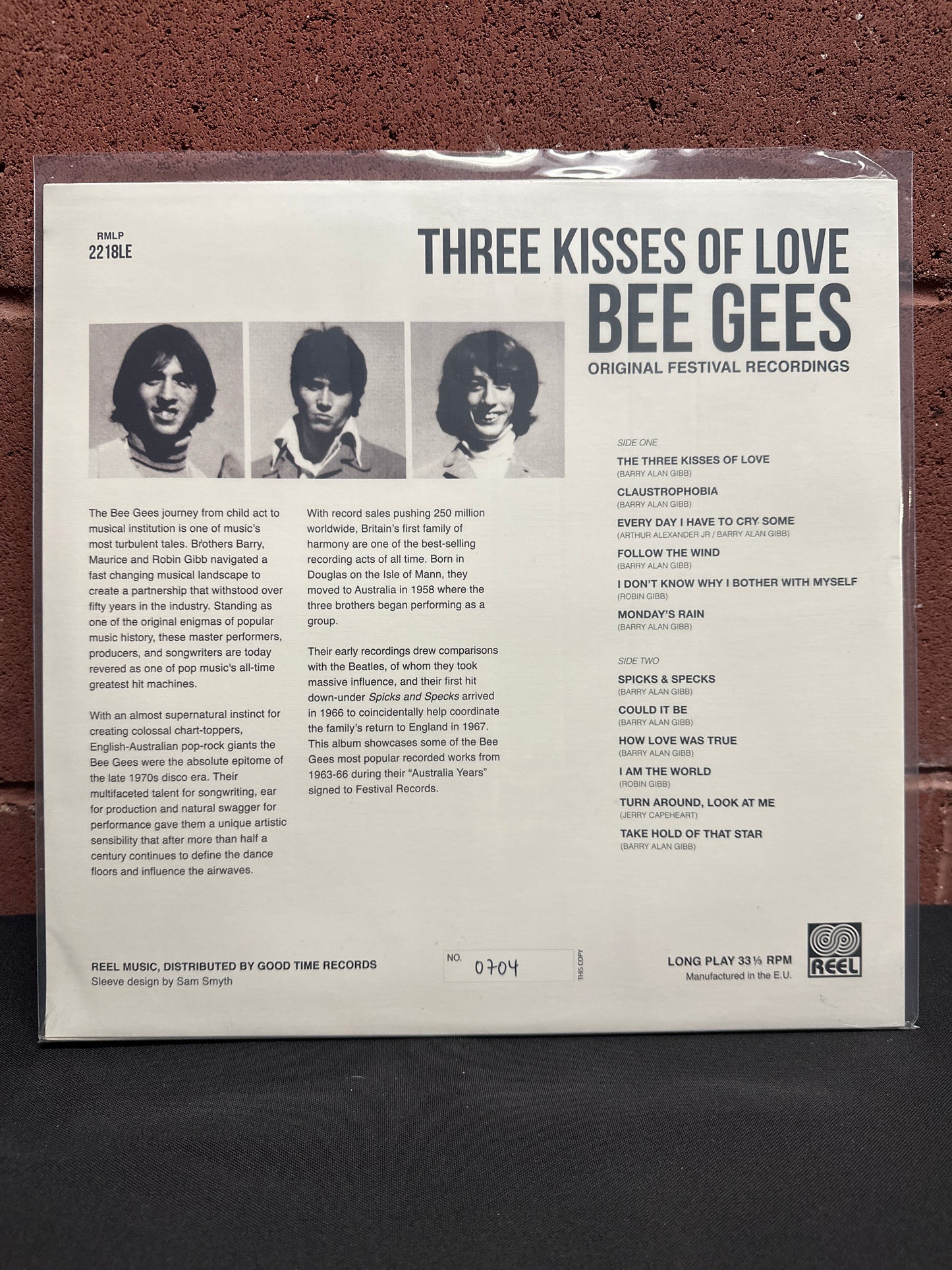 Used Vinyl: Bee Gees "Three Kisses of Love" LP (Red vinyl, sealed)