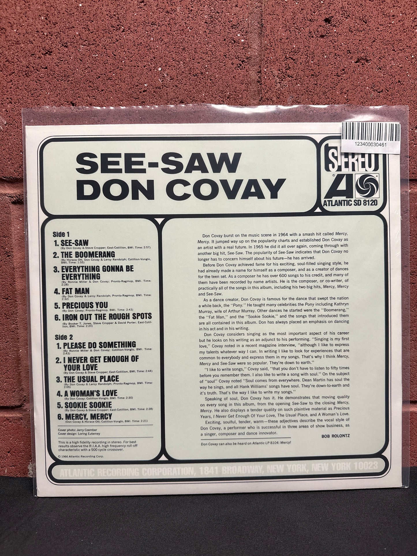 Used Vinyl:  Don Covay ”See-Saw” LP