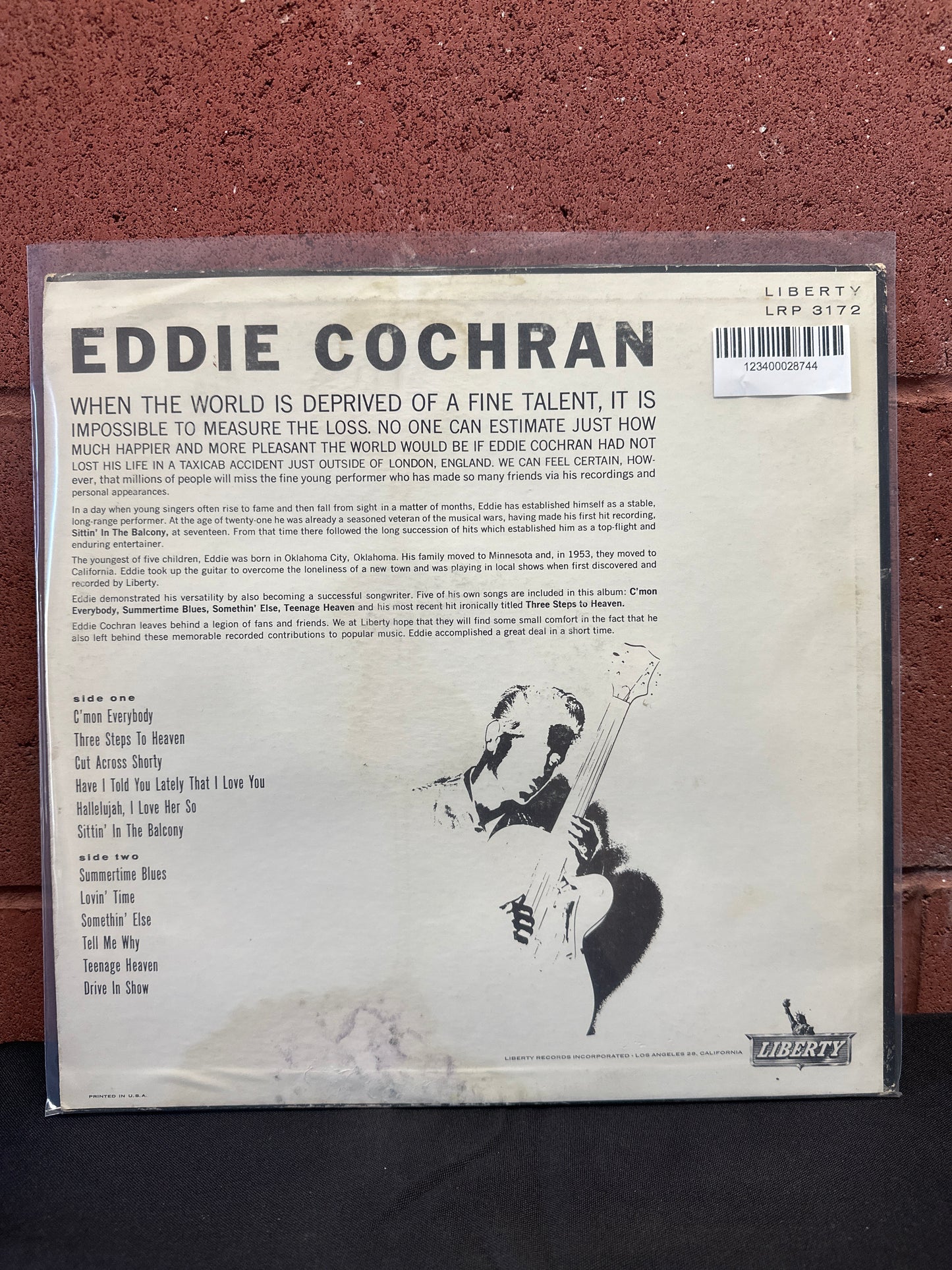 Used Vinyl:  Eddie Cochran ”Eddie Cochran” LP