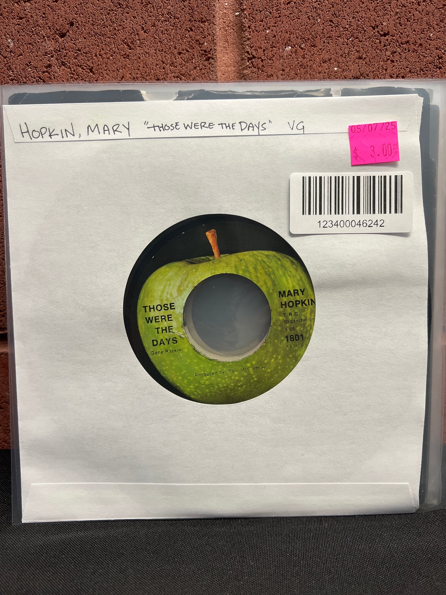 Used Vinyl: Mary Hopkin "Those Were the Days" 7"