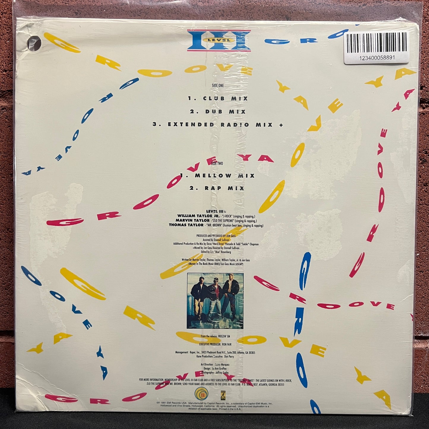 Used Vinyl: Level III "Groove Ya" 12" (1991 Press - Sealed!)