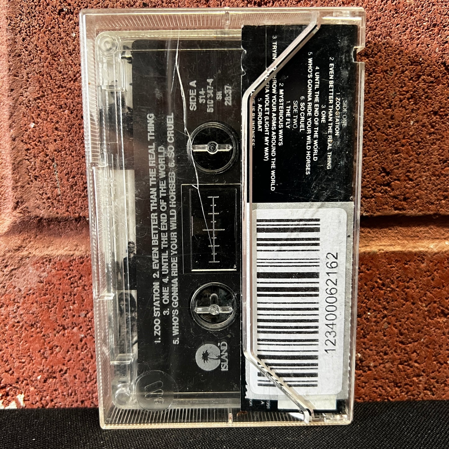 Used Cassette: U2 "Achtung Baby" Tape