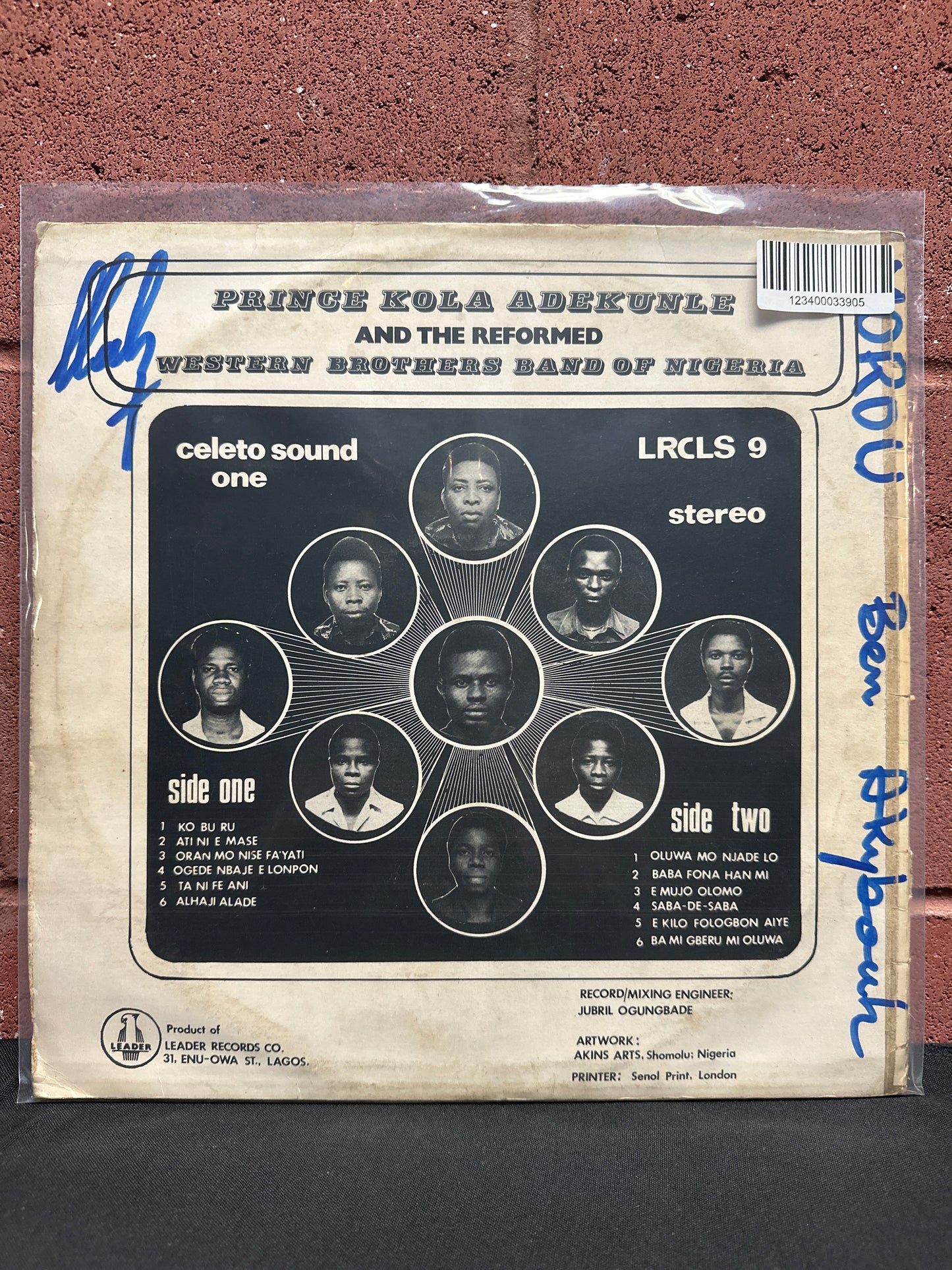 Used Vinyl:  Prince Kola Adekunle And Reformed Western Brothers Band Of Nigeria ”Prince Kola Adekunle And The Reformed Western Brothers Band Of Nigeria” LP