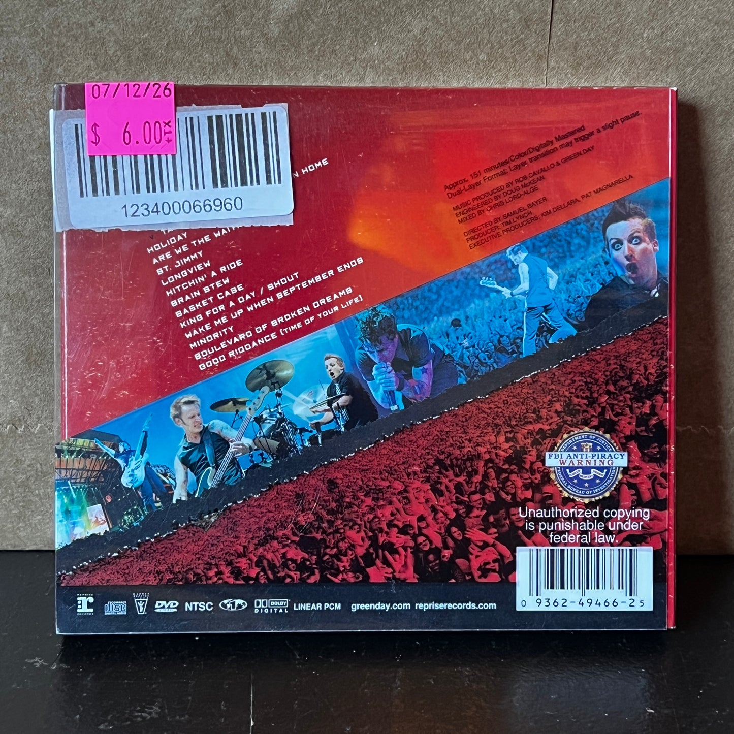 Used CD: Green Day "Bullet In A Bible" CD/DVD (2005 Press)