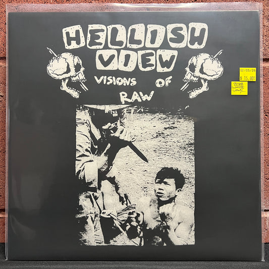 Used Vinyl: Hellish View "Visions Of Raw" LP (2018 Press - White Vinyl)