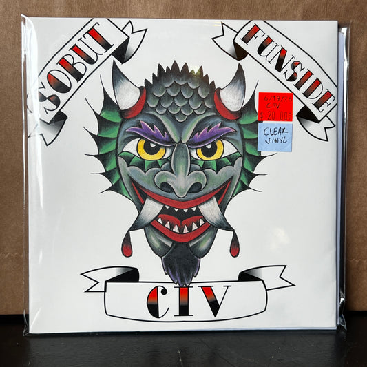 Used Vinyl: CIV / Sobut / Funside "2000 Foreign Devils Japan Tour" 7" (Clear Vinyl Japanese Issue)