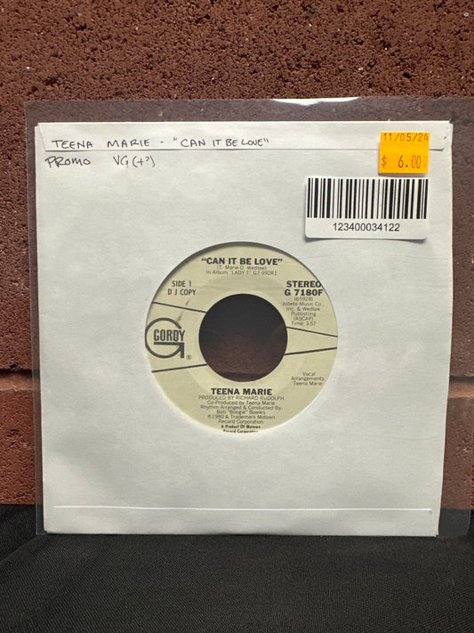 Used Vinyl:  Teena Marie ”Can It Be Love” 7" (Promo)