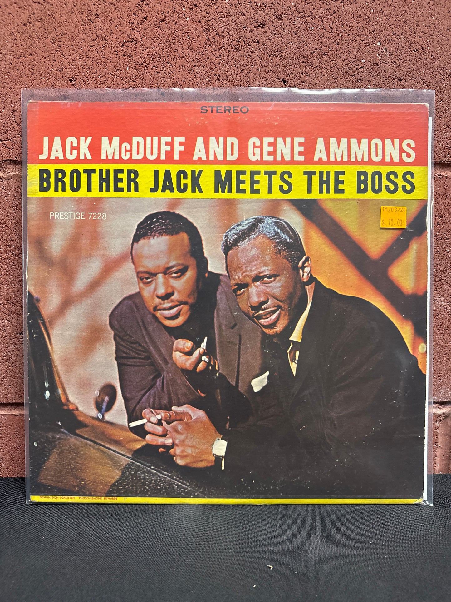 Used Vinyl:  Brother Jack McDuff With Gene Ammons ”Brother Jack Meets The Boss” LP