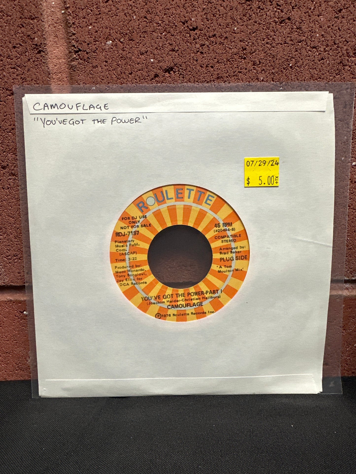 Used Vinyl:  Camouflage ”You've Got The Power” 7" (Promo)