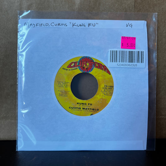 Used Vinyl: Curtis Mayfield "Kung Fu / Right On For The Darkness" 7"