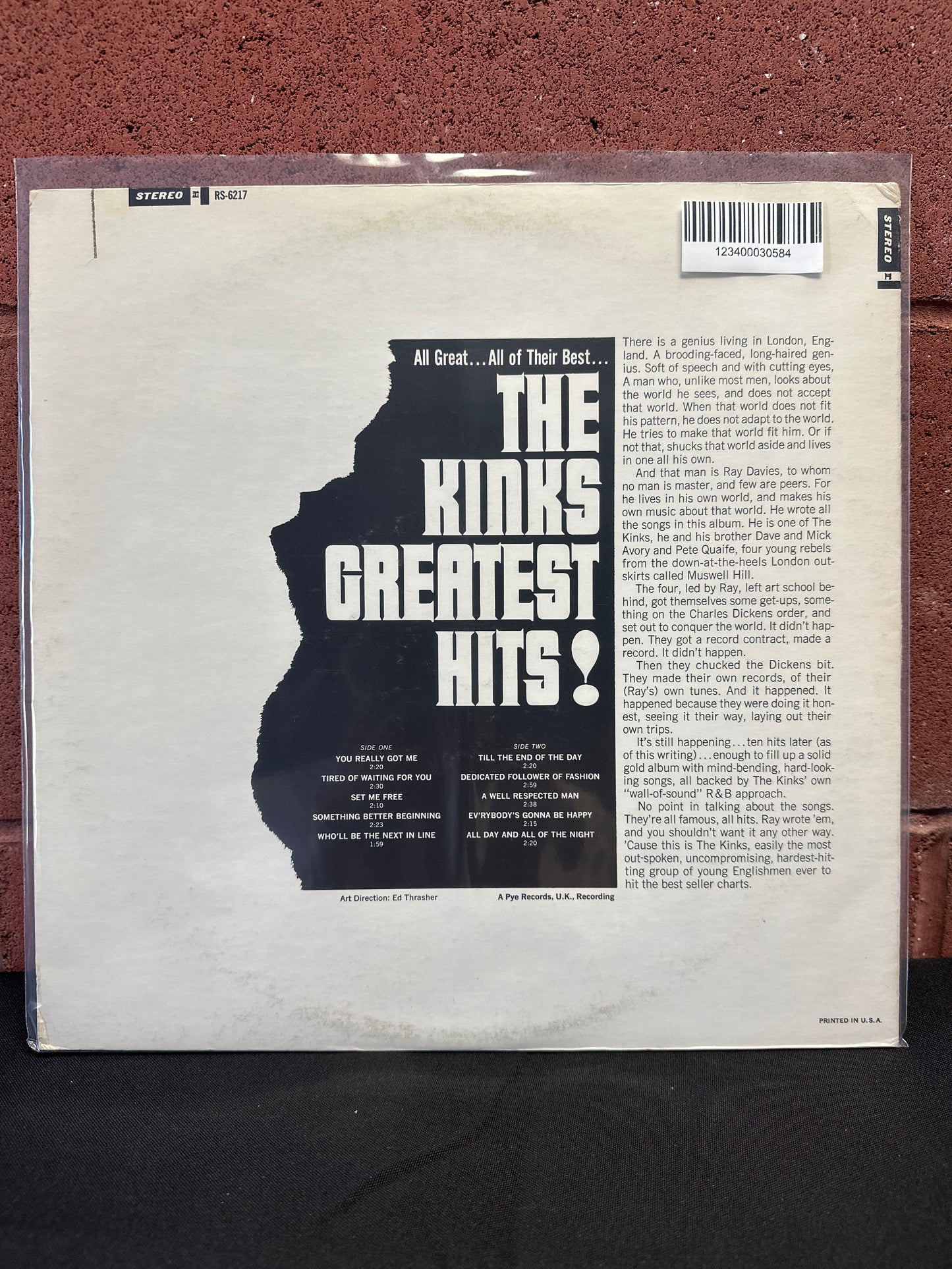 Used Vinyl:  The Kinks ”The Kinks Greatest Hits!” LP