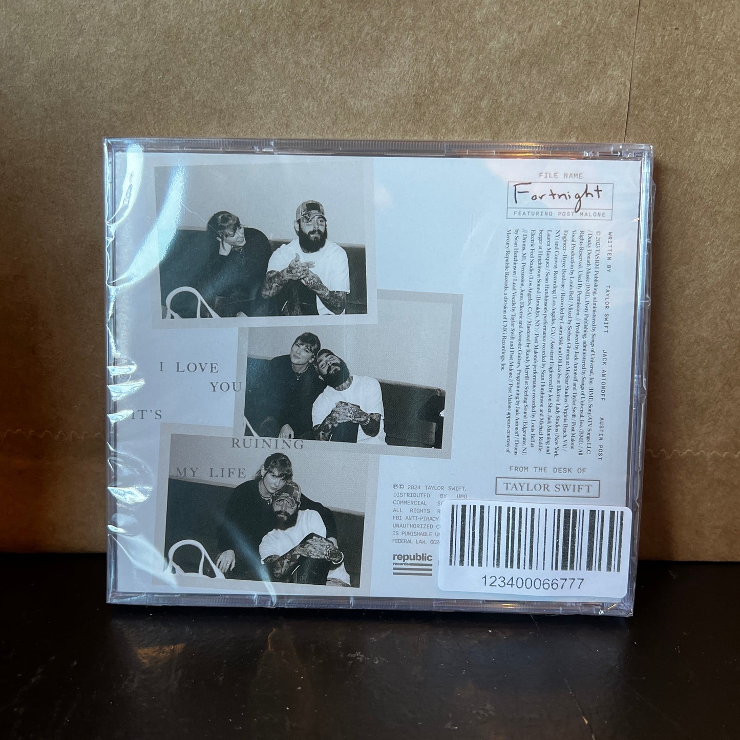 Used CD: Taylor Swift w/Post Malone ‎"Fortnight" CD (2024 Press - Sealed)