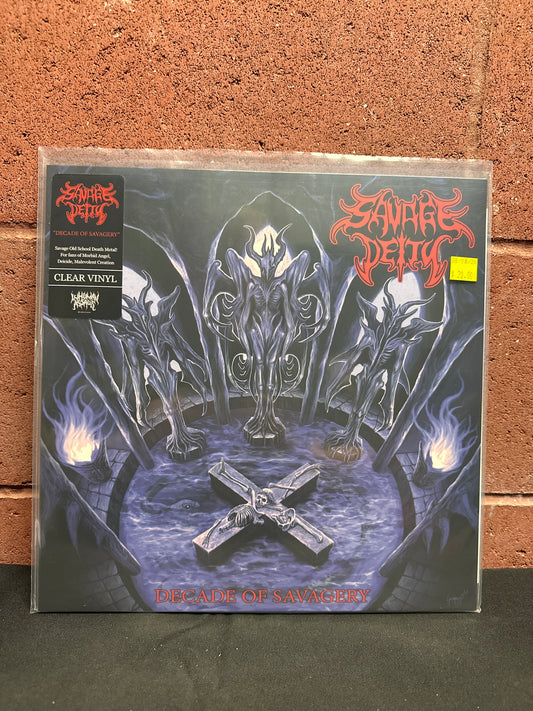 Used Vinyl:  Savage Deity ”Decade Of Savagery” LP (Clear vinyl)