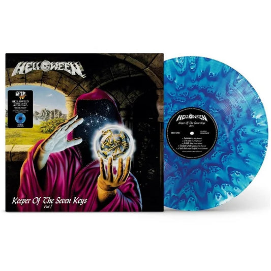 Helloween "Keeper of The Seven Keys: Part 1" LP (Blue Splatter Vinyl)