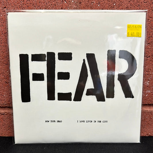 Used Vinyl:  Fear "Now Your Dead/ I Love Livin In The City" 7" (Red Vinyl)