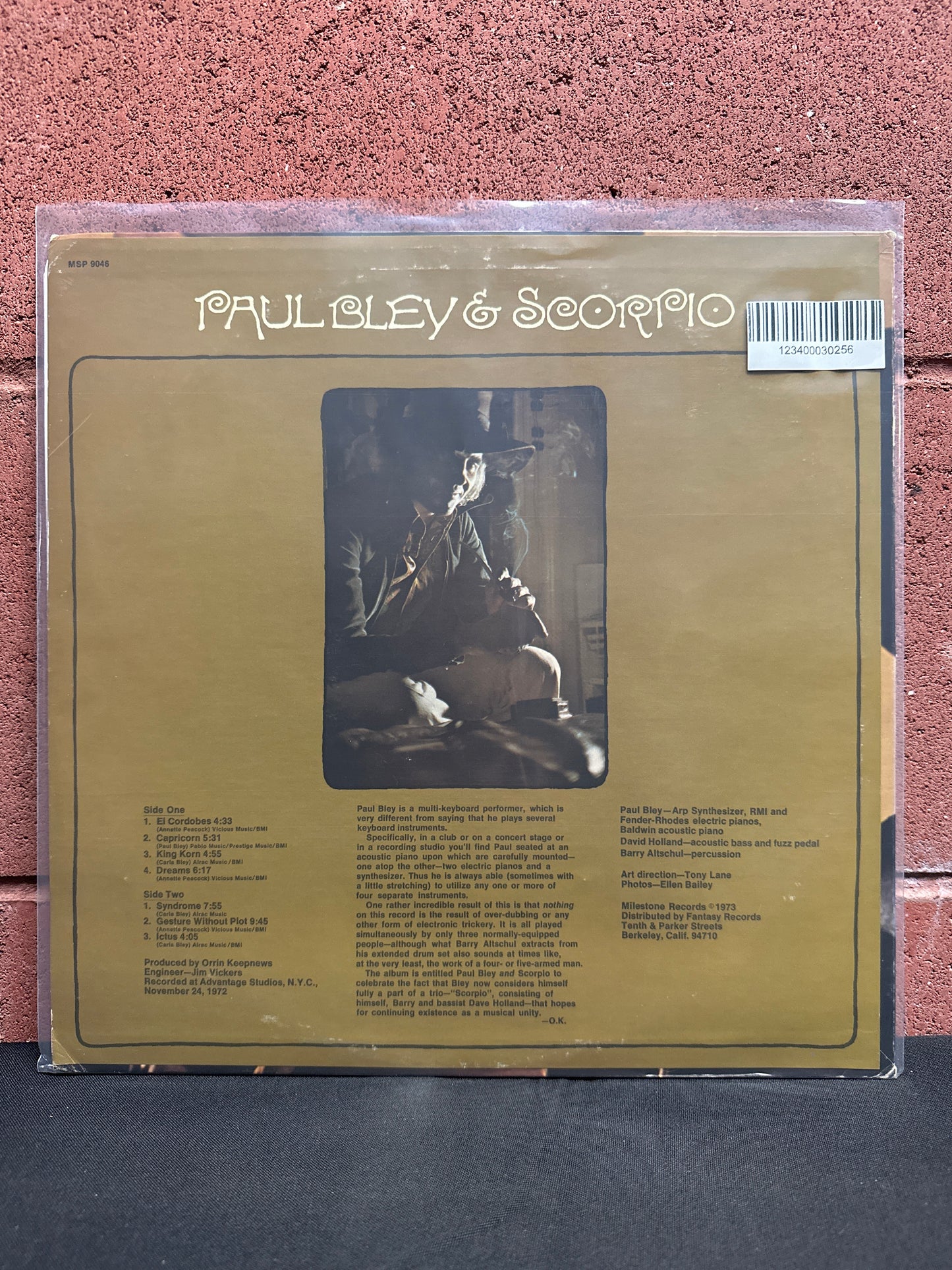 Used Vinyl:  Paul Bley & Scorpio ”Paul Bley & Scorpio” LP