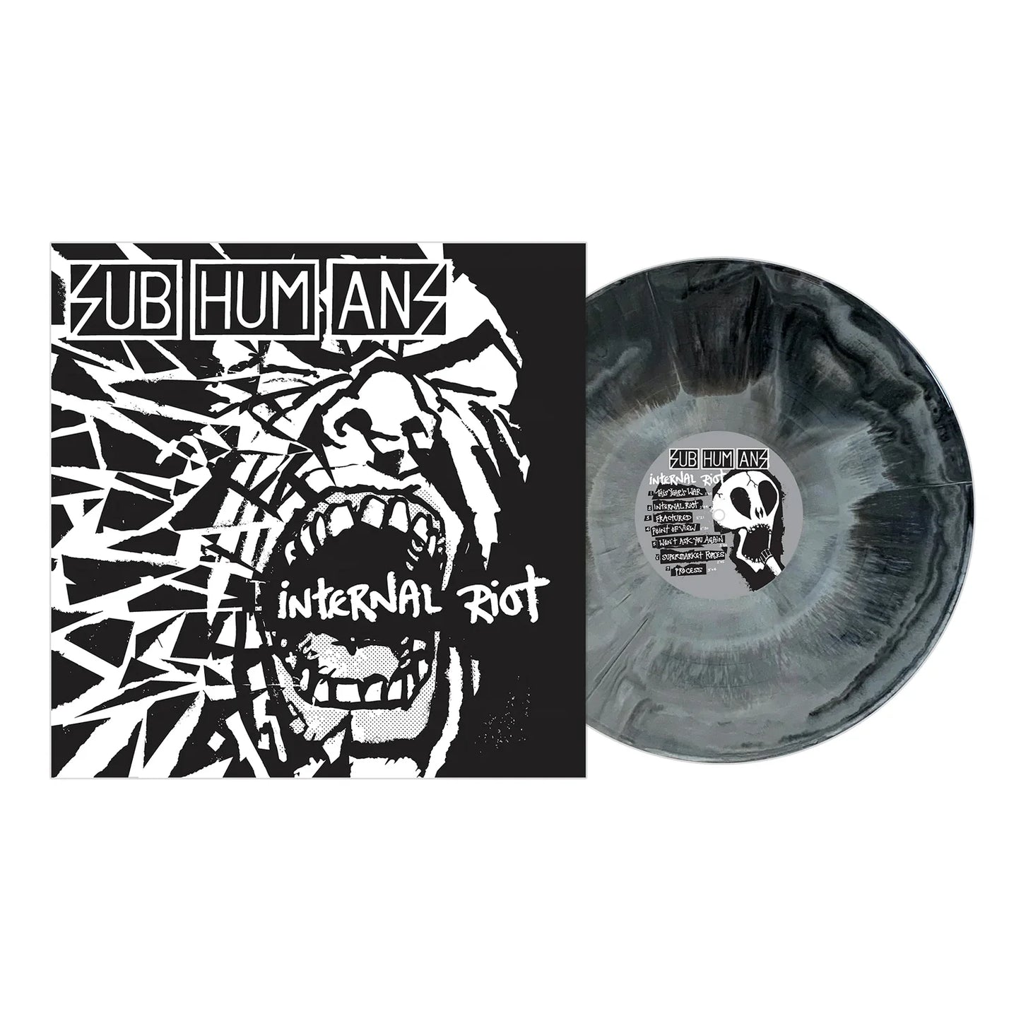 Subhumans ''Internal Riot'' LP (Black & White Galaxy Vinyl)