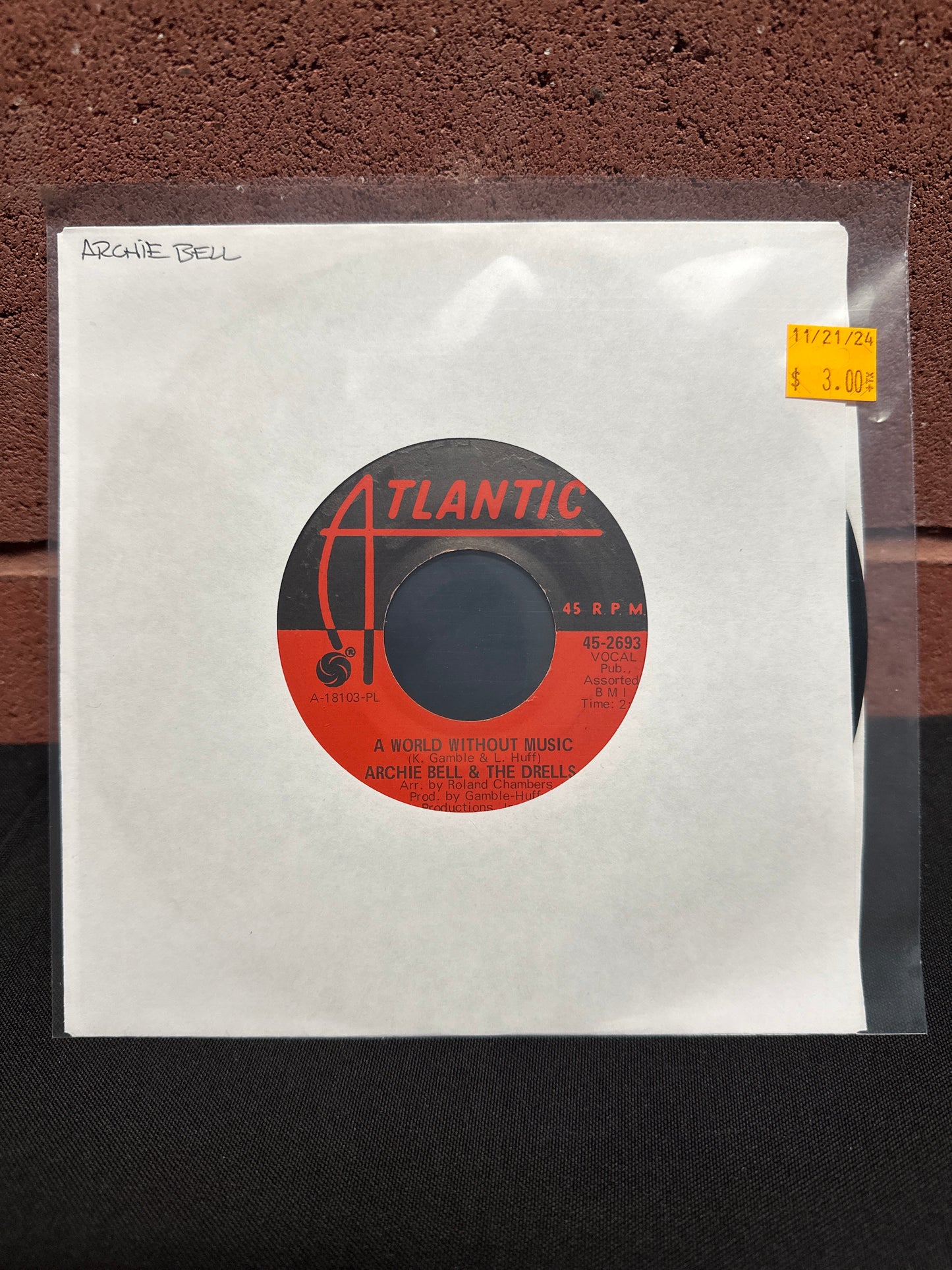 Used Vinyl:  Archie Bell & The Drells ”Here I Go Again” 7"