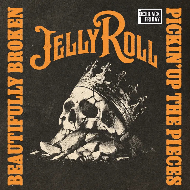 Jelly Roll "Beautifully Broken (Pickin' Up The Pieces)" LP (Tequila Sunrise Color Vinyl) (Black Friday 2025)