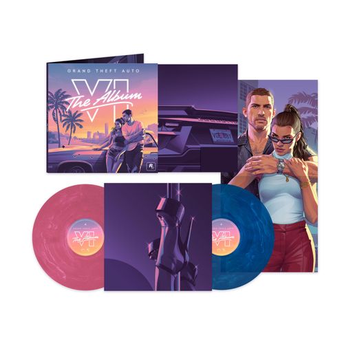 PRE-ORDER: V/A "Grand Theft Auto VI: The Album" 2xLP (Indie Exclusive Marble Pink/Marble Blue Vinyl + Poster)