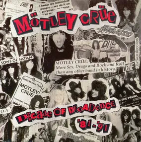 Motley Crue “Decade of Decadence ’81-'91" 2xLP (Black/White Marble Vinyl) (Black Friday 2026)