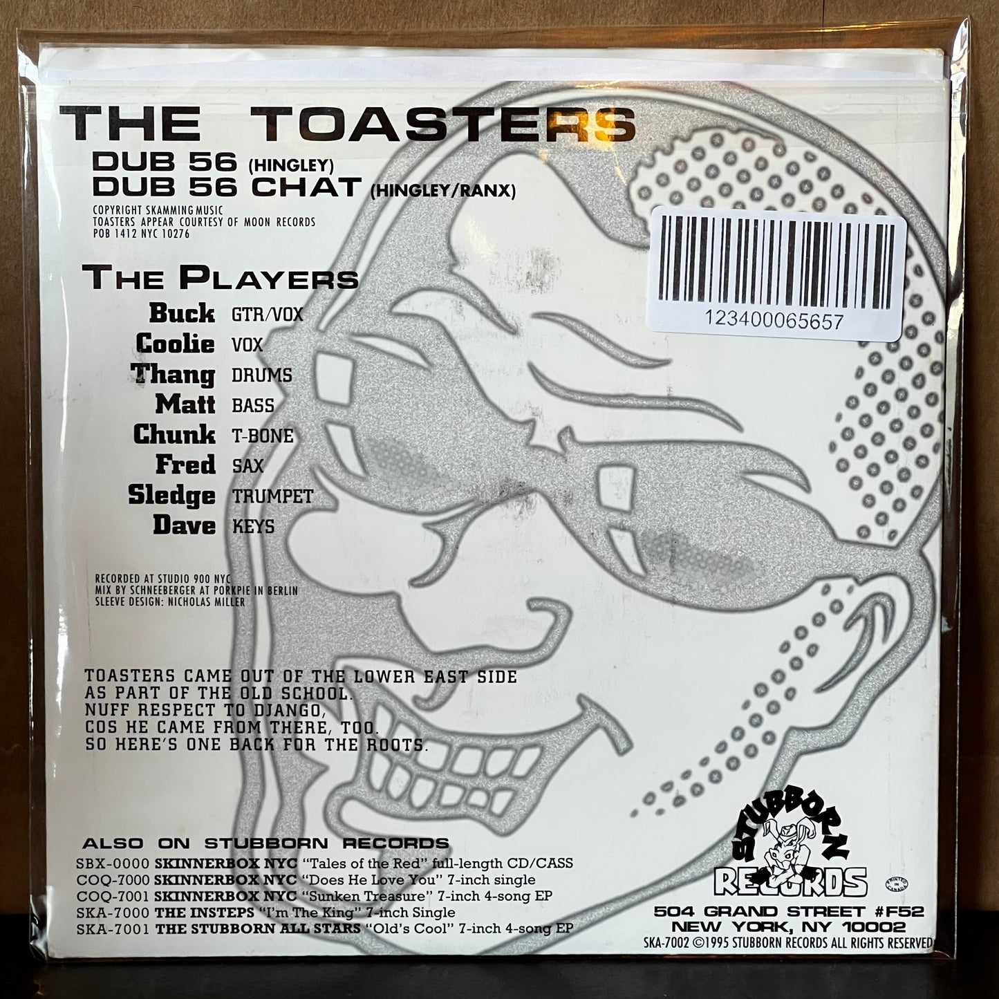 Used Vinyl: The Toasters "Dub 56 / Dub 56 Chat" 7" (1995 US Issue)
