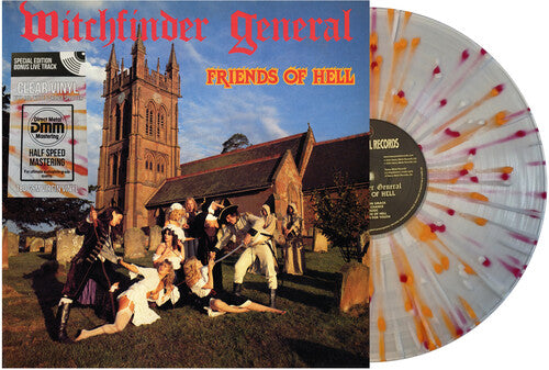 Witchfinder General "Friends Of Hell" LP (Clear w/ Red/Orange/White Splatter)