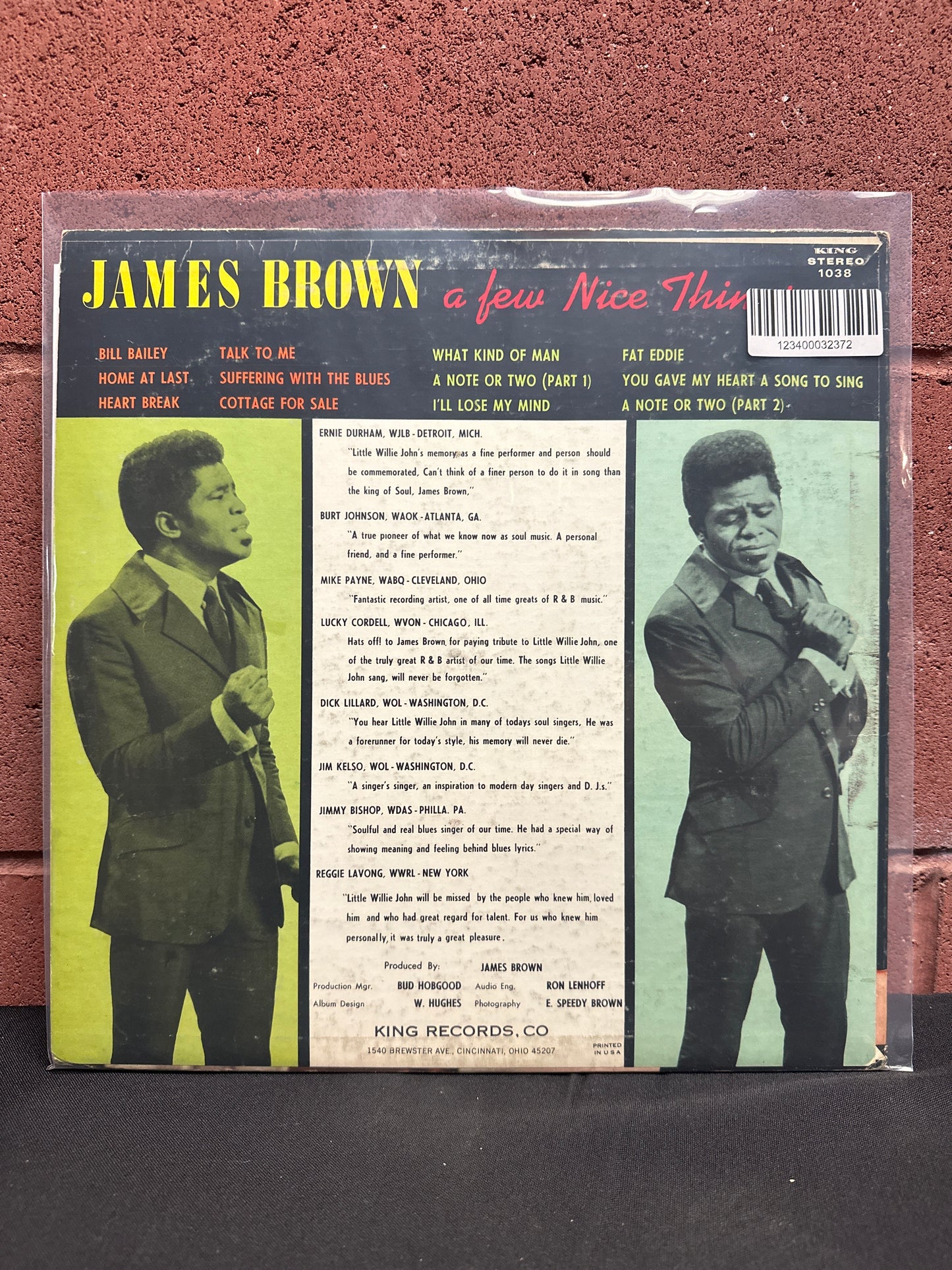 Used Vinyl:  James Brown ”Thinking About Little Willie John And A Few Nice Things” LP